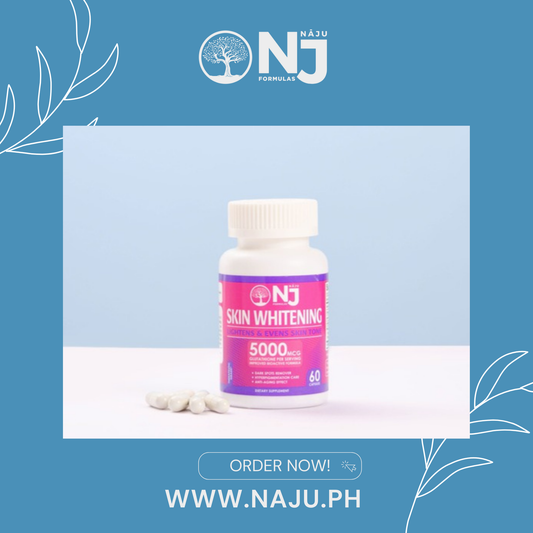 Skin Whitening Glutathione Advanced (NAJU) Dark spot remover, lightens & Even Skin Tone, Enhance Immunity, Moisturize skin, Antioxidant, Anti-aging effect